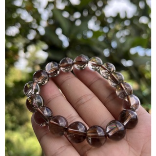 Brazil 🇧🇷 Smoky quartz azeztulite crystal bracelet healing chakra reiki ...