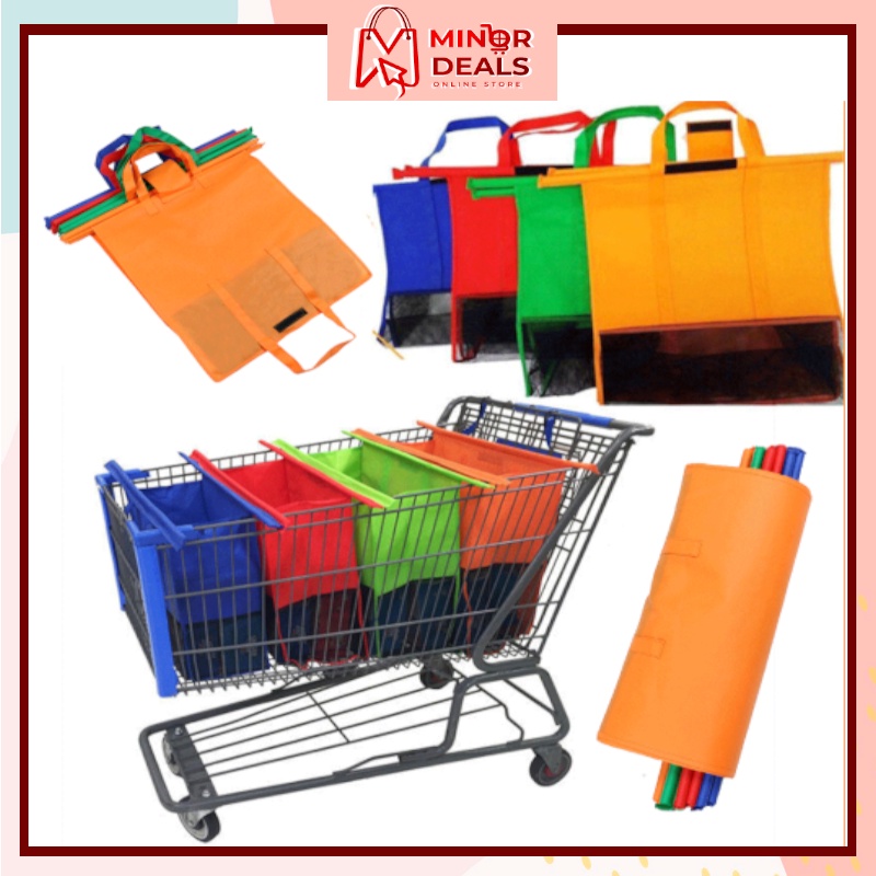 [READY STOCK] Recycle Reusable Trolley Shopping Cart Bags Grocery