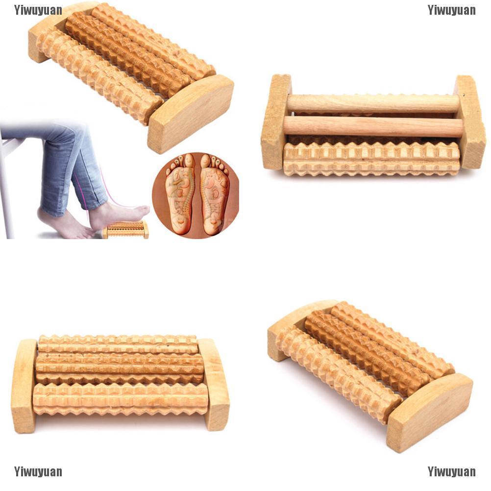 Happybay Handheld Wooden Roller Massager Reflexology Hand Foot Back