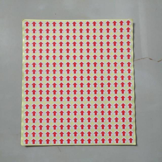 Arrow Sticker / Sticker Label / Sticker Reject / Sticker Rijek 1cm