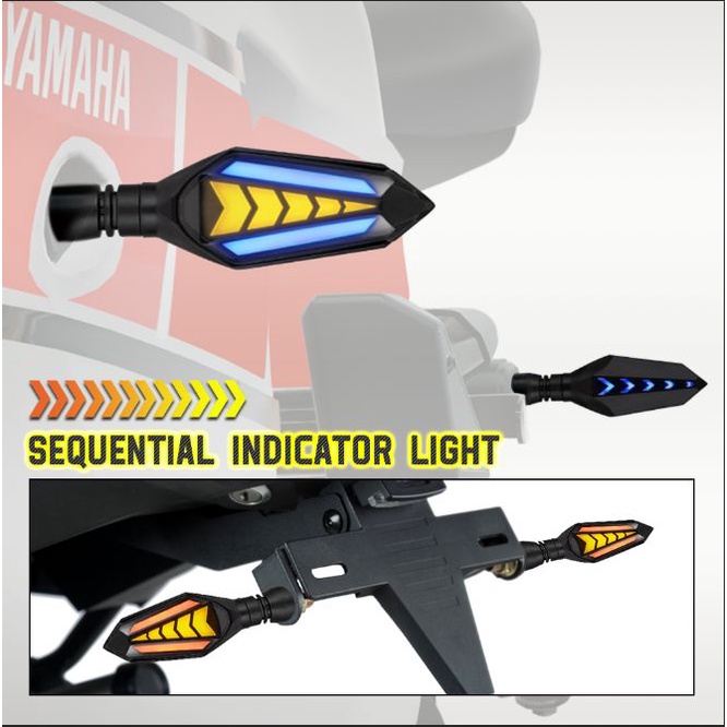 R246 Motorcycle Turn Signal light Motorbike Led Lamp Flowing Double ...