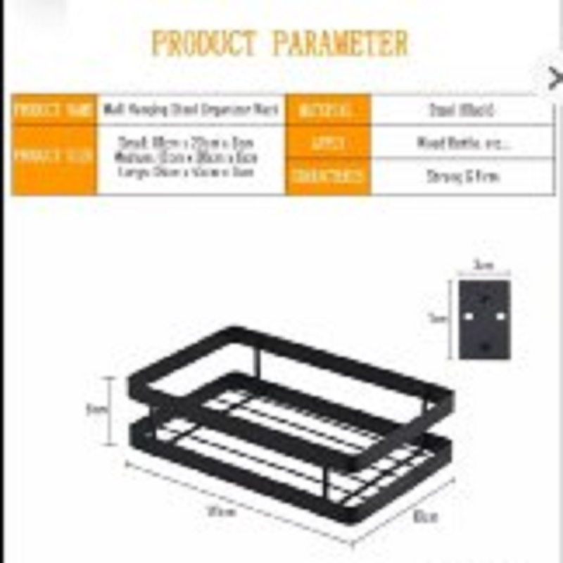 Wall Mounted Solid Black Kitchen Rack aimanpiya123 Shopee Malaysia