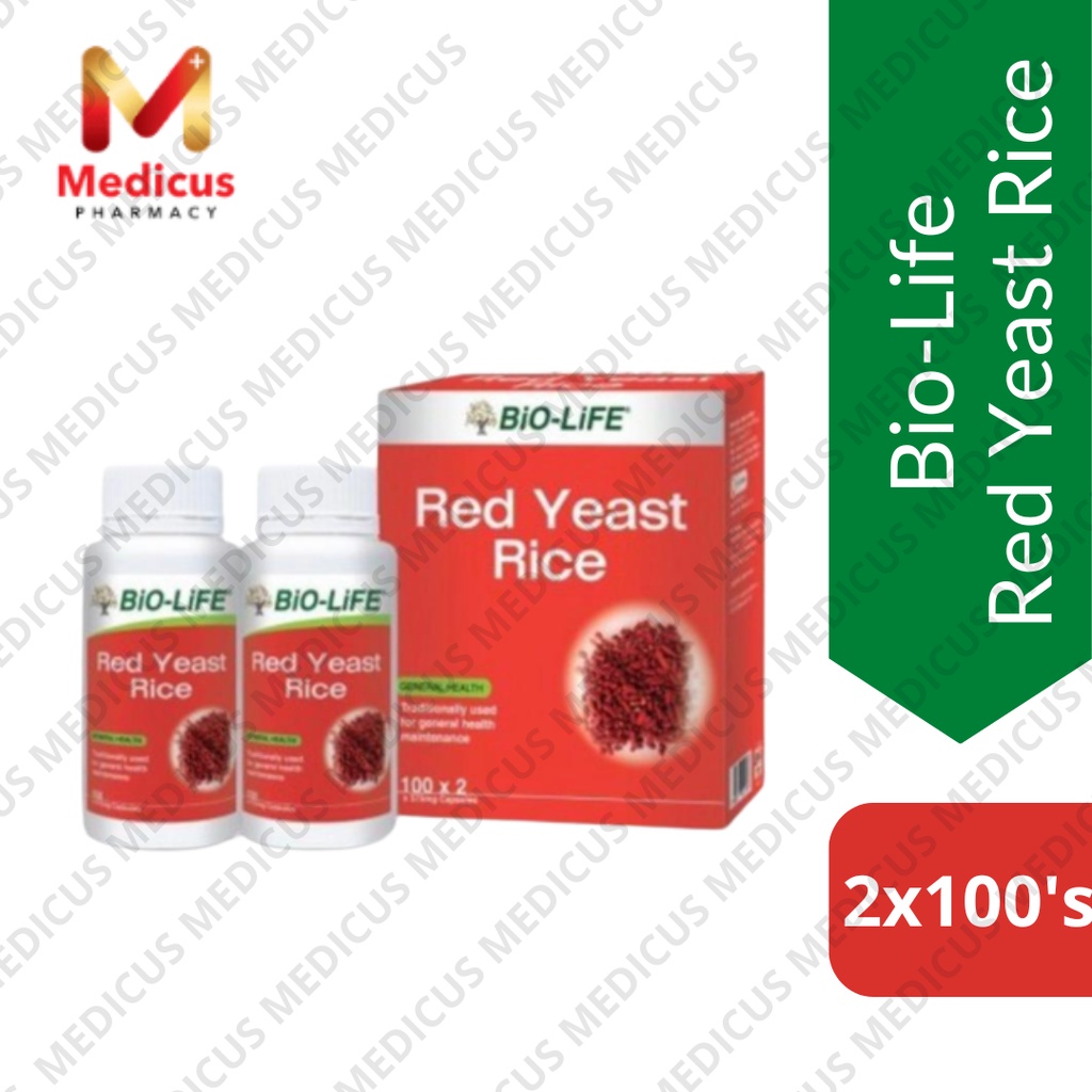 Bio-Life Red Yeast Rice 2x100's (Exp: 02/2027) | Shopee Malaysia