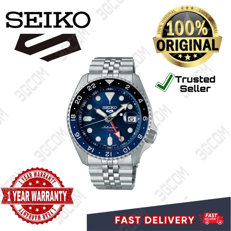 Seiko 5 Sports SSK003 GMT Series Automatic Blue Dial | Shopee Malaysia