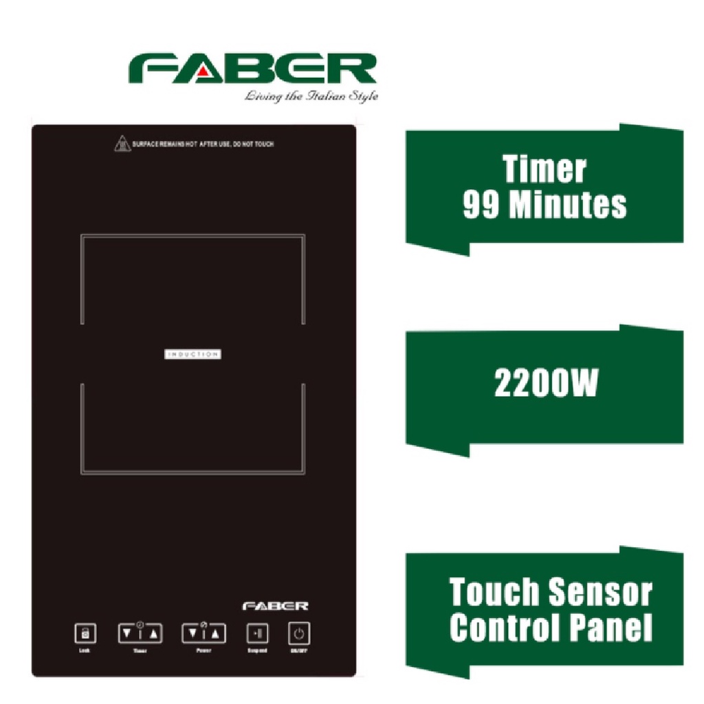 Faber BuiltIn Hob (2200W) Touch Sensor Control Induction Cooker PREMIO