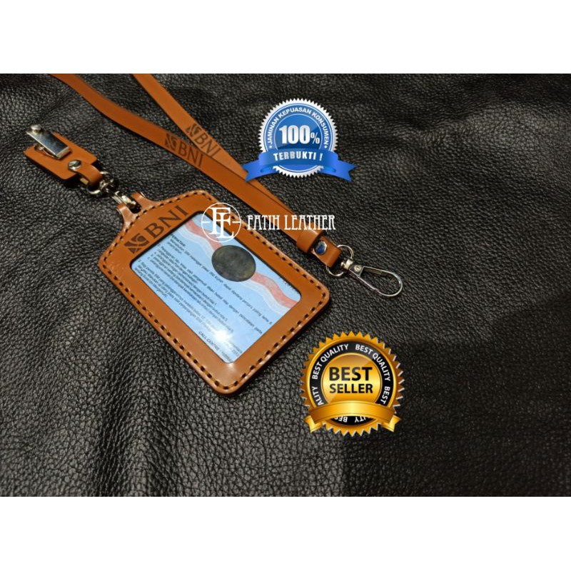 Name TAG ID CARD HOLDER CUSTOM LEATHER INSTANCE & CORPORATE LOGO - NAME ...