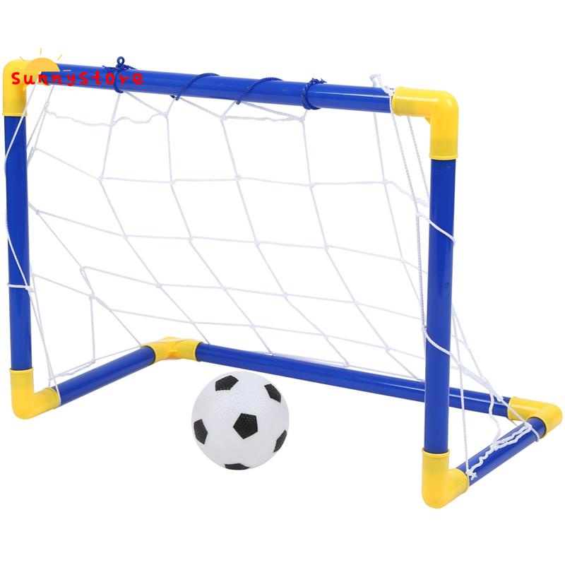 Indoor Mini Folding Football Soccer Ball Goal Post Net Set+Pump ...