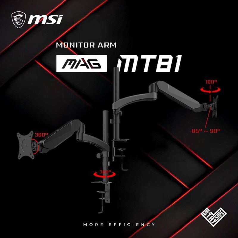 MSI MAG MT81 Monitor Arm | Shopee Malaysia