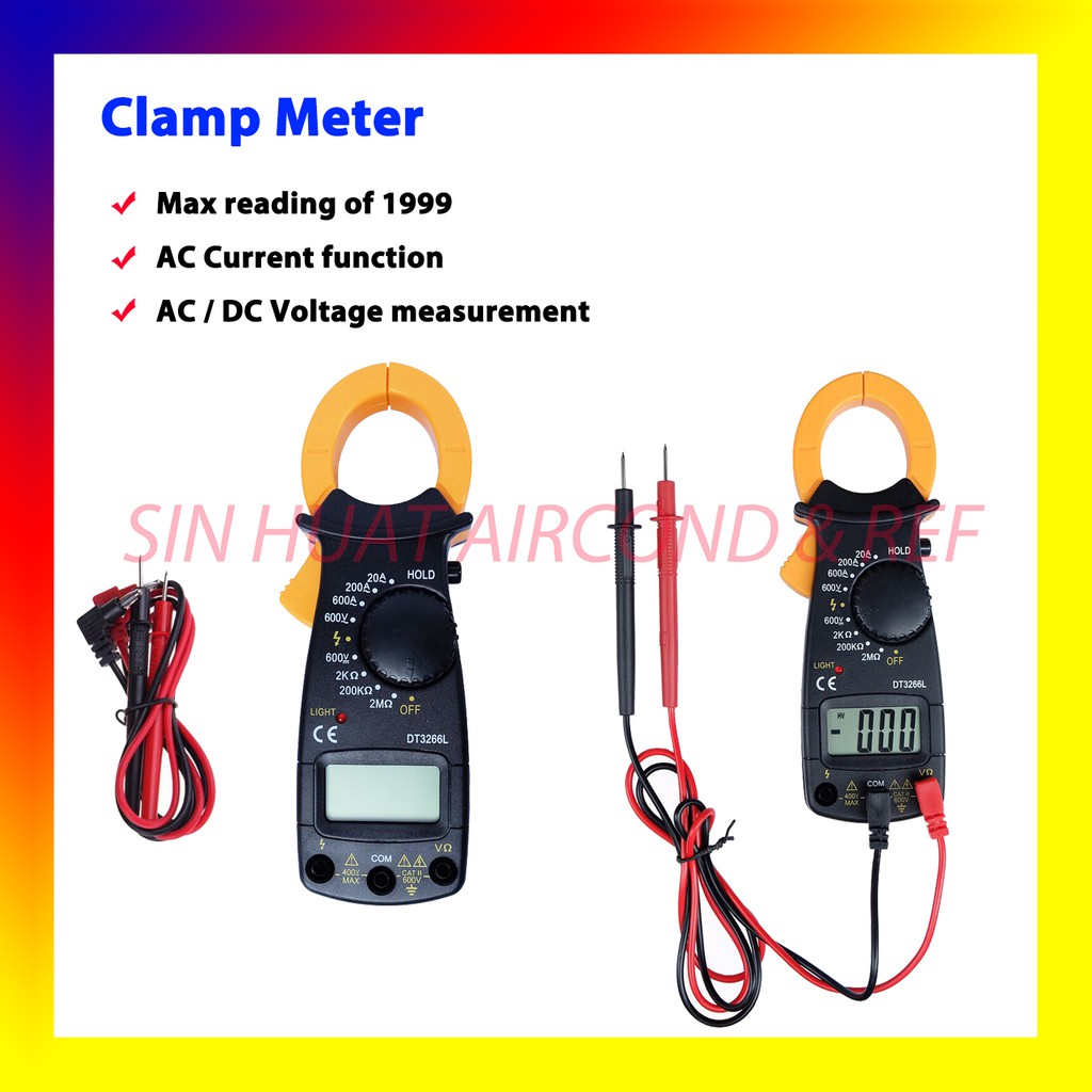 Digital Clamp Meter AC DC (Max Reading 1999) | Shopee Malaysia