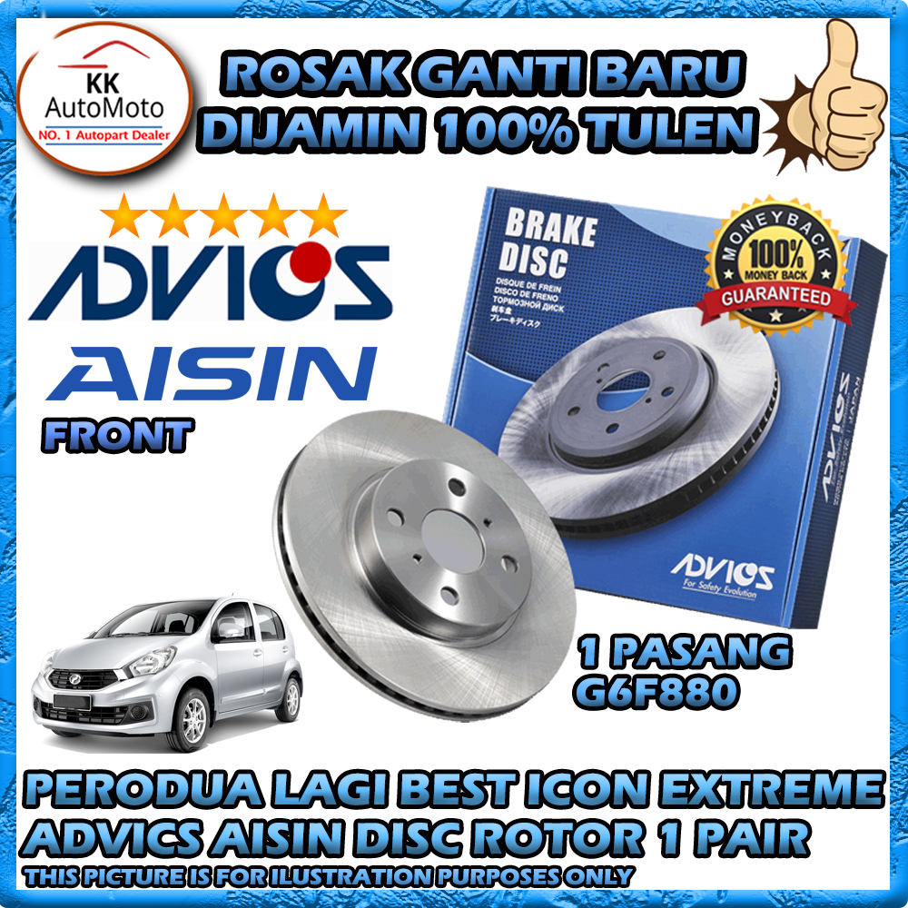 Perodua Axia Bezza Myvi Best Icon Premium Advics Aisin 1 Pair Front