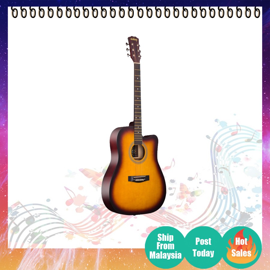 Rcstromm 41" Acoustic Guitar Jumbo Size Set/ Guitar Combo Set Shopee Malaysia