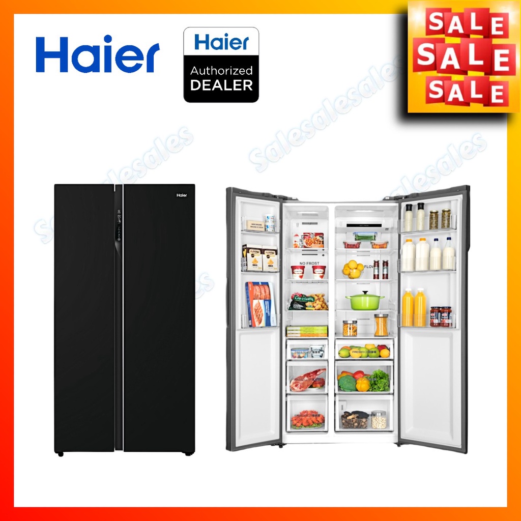 lápiz Una noche juntos INVERTER】 Haier 628L Side by Side Refrigerator HRF-619SI(B) Glass Door  Fridge Peti Sejuk | Shopee Malaysia