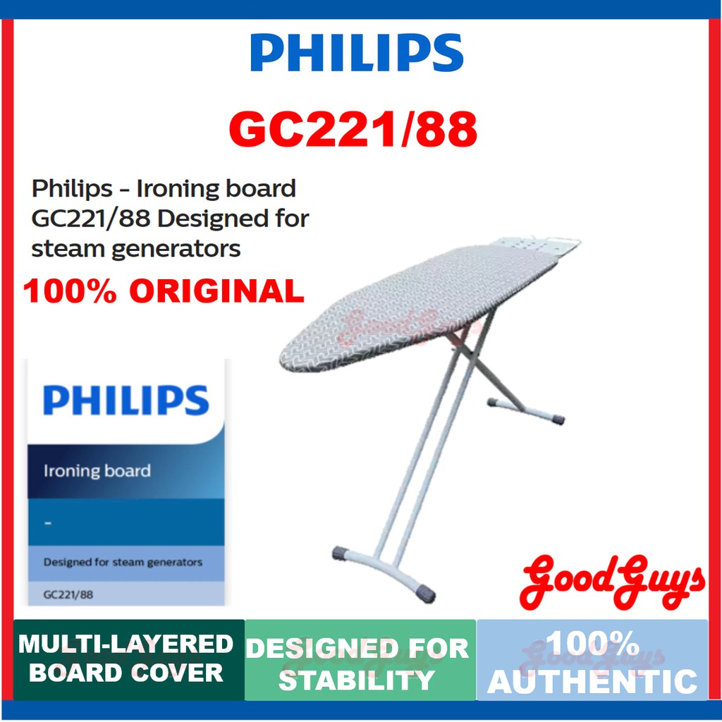 PHILIPS GC221/88 ORIGINAL XXL SIZE IRONING BOARD DESIGNED FOR STEAM