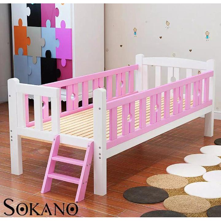 PREMIUM Easel Wooden Baby Bed Baby Cot Attached to Parents Bed with Staircase Shopee Malaysia
