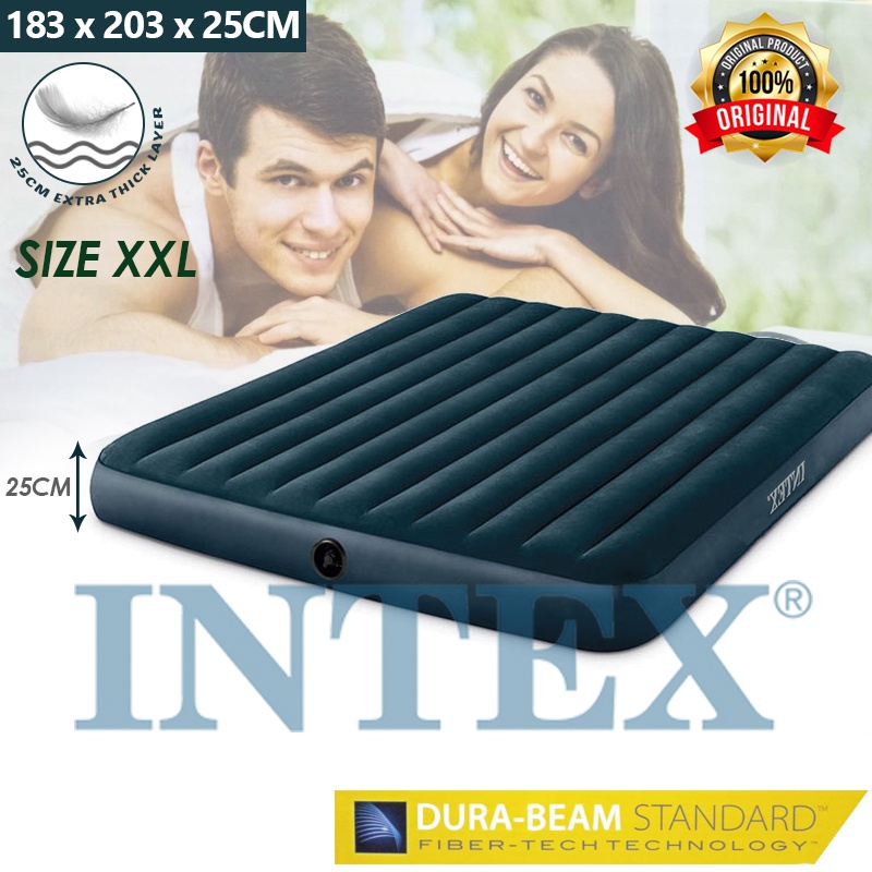 INTEX 5x Sizes Extra Thick Latest Version Inflatable Air Bed Air