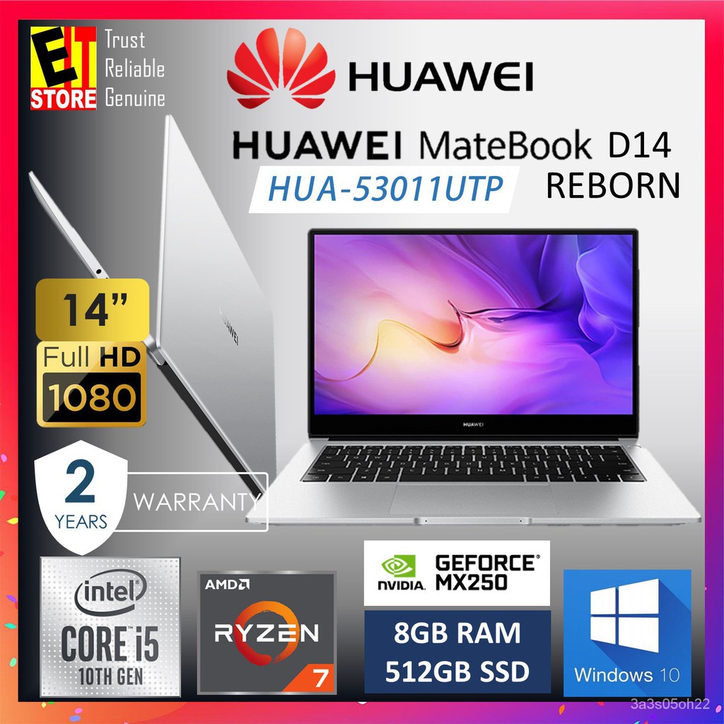 CCUa HUAWEI MATEBOOK D14 HUA-53011UTP (I5-10210U/8GB/512GB SSD/14