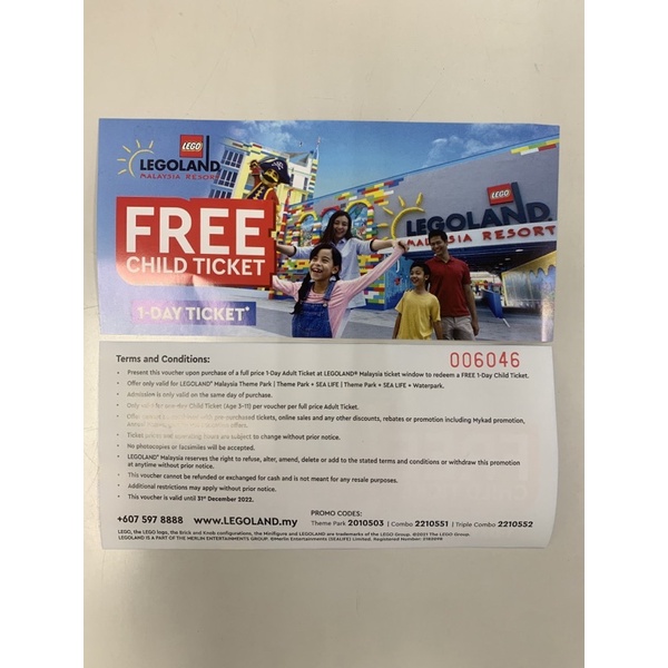 Legoland voucher best sale