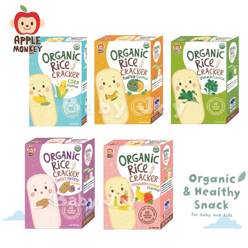 Apple Monkey Rice Cracker (30g) | Shopee Malaysia