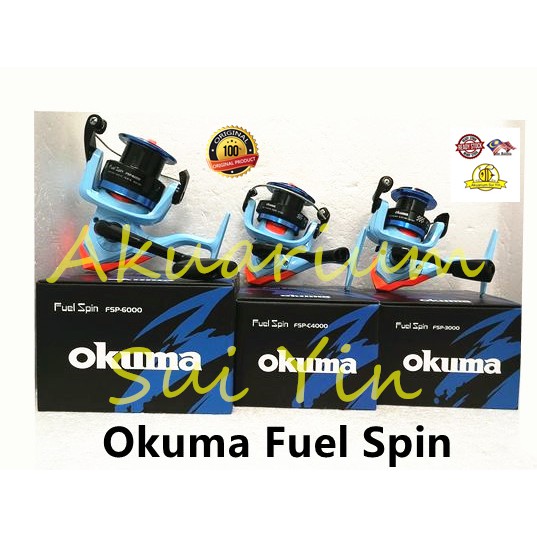 Okuma Fuel Spin Max Drag 5kg-14kg Spinning Fishing Reel Mesin Kekili  Pancing 3000 4000 6000