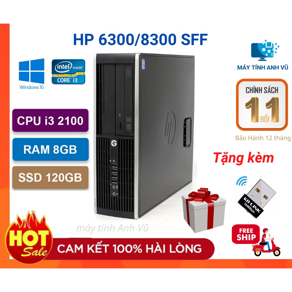 Hp Pro 6300/8300 Office Computer Case (i3 2100/8G/SSD120G) | Shopee ...