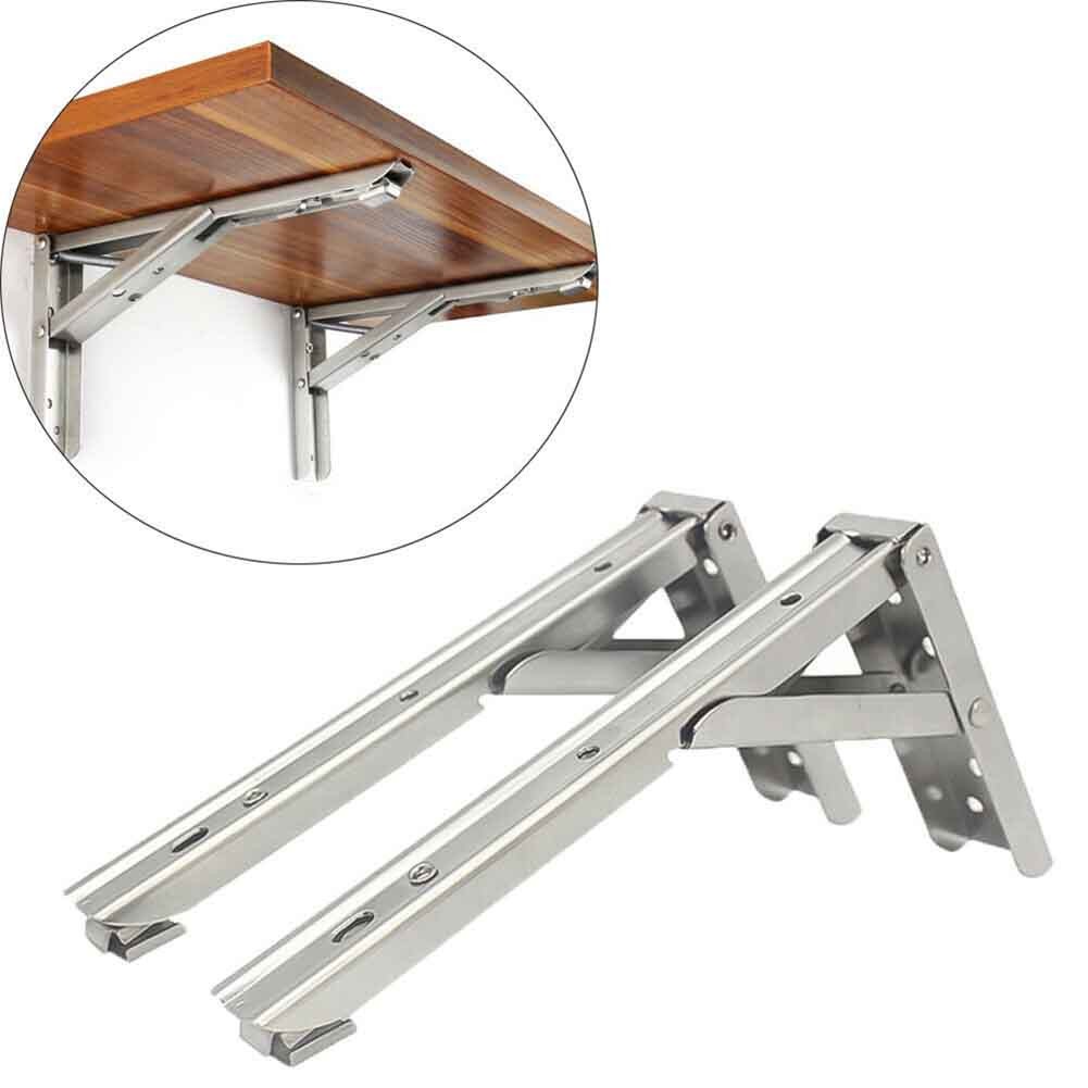 2X Campervan Folding Bracket Table Shelf Motorhome Caravan Stainless ...