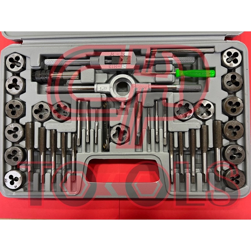 40 Pcs Tap And Die Set Metric Tap Wrench and Die Pro Set Shopee