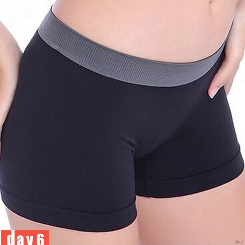 Women High Waist Shorts Workout Underwear Slim Pantues