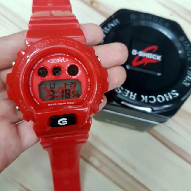 G-Shock DW6900 X-Girl Red | Shopee Malaysia