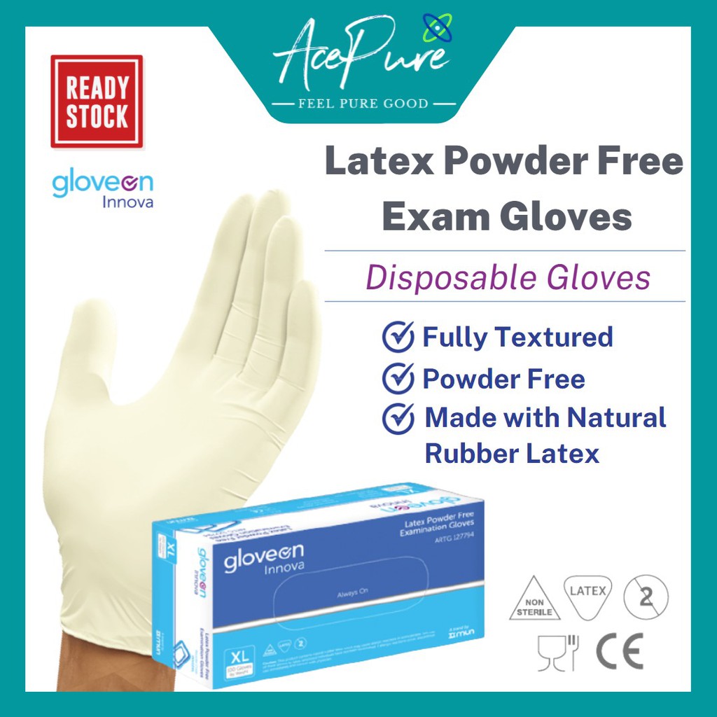 Gloveon Innova Latex Powder Free Exam Gloves 