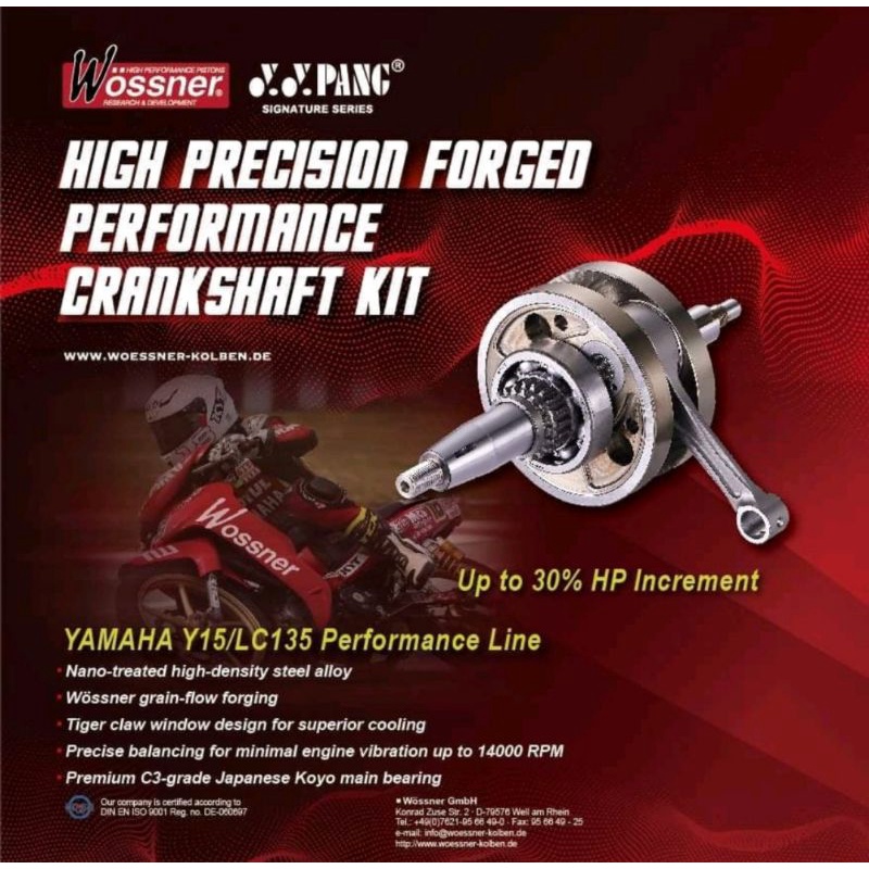 YYPANG WOSSNER RACING CRANKSHAFT Y15ZR / LC135 4S / NVX155 / RS150 JACK