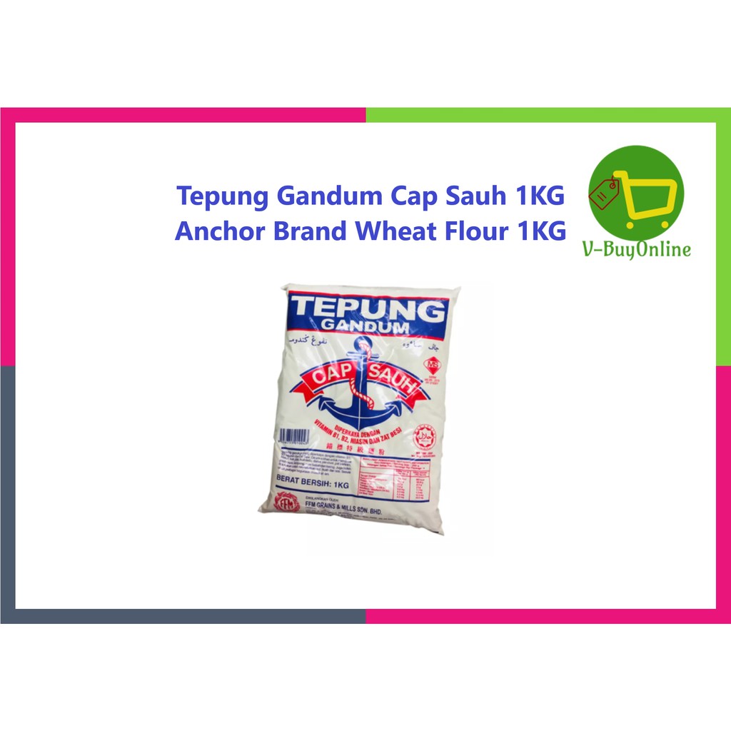 Anchor Brand Wheat Flour | Tepung Gandum Cap Sauh 1KG | Shopee Malaysia