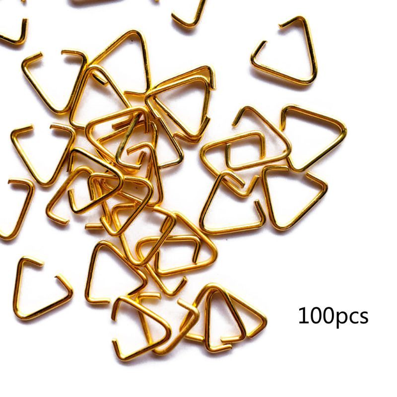 200Pcs Triangle Open Jump Rings - 6mm Silver & Gold Alloy Jewelry Findings