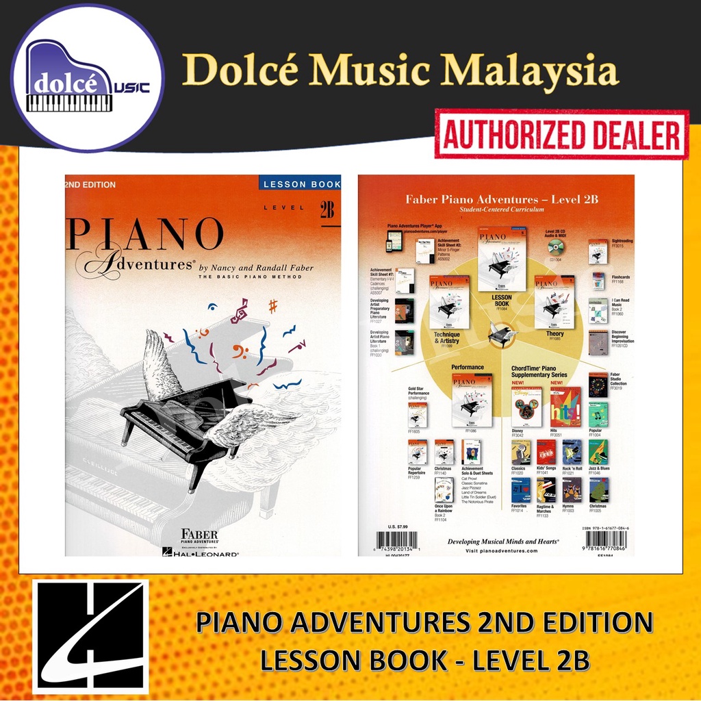 Faber - Piano Adventures 2nd Edition Lesson Book - Level 2B | Shopee ...