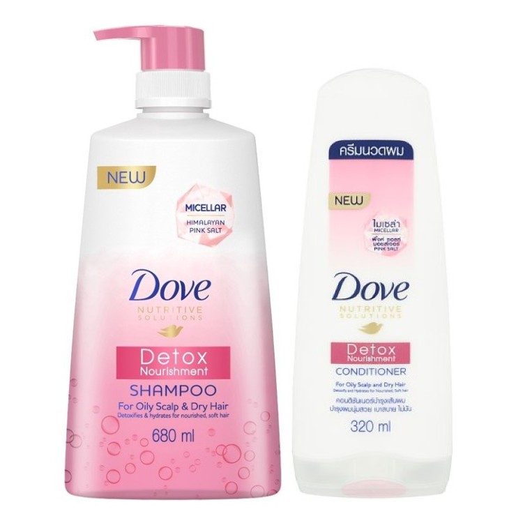 Dove Detox Nourishment Shampoo 680mlconditioner 320ml Exp 2024 Shopee Malaysia 0023