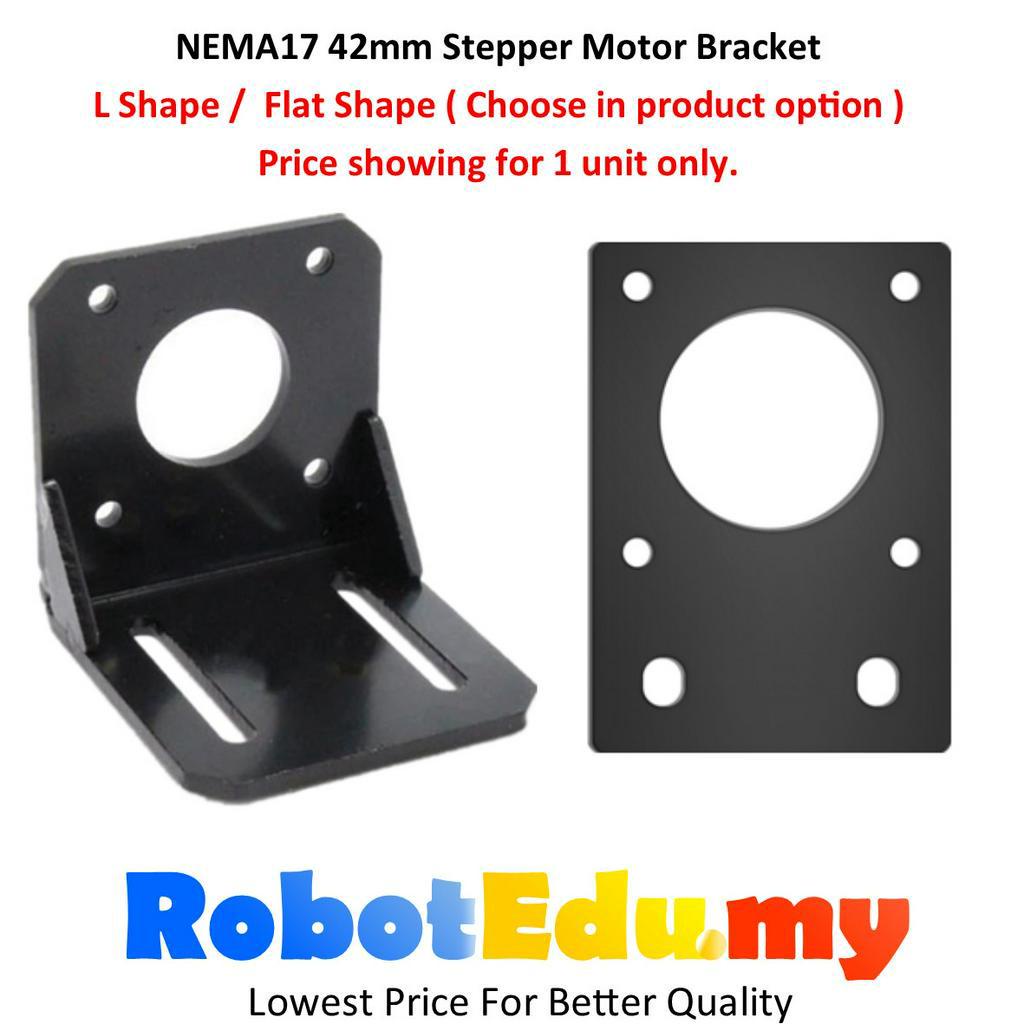 Stepper Motor 90 Degree L or Flat Shape Bracket Holder Mounting for NEMA17 Nema 17 / 42mm 42 Size