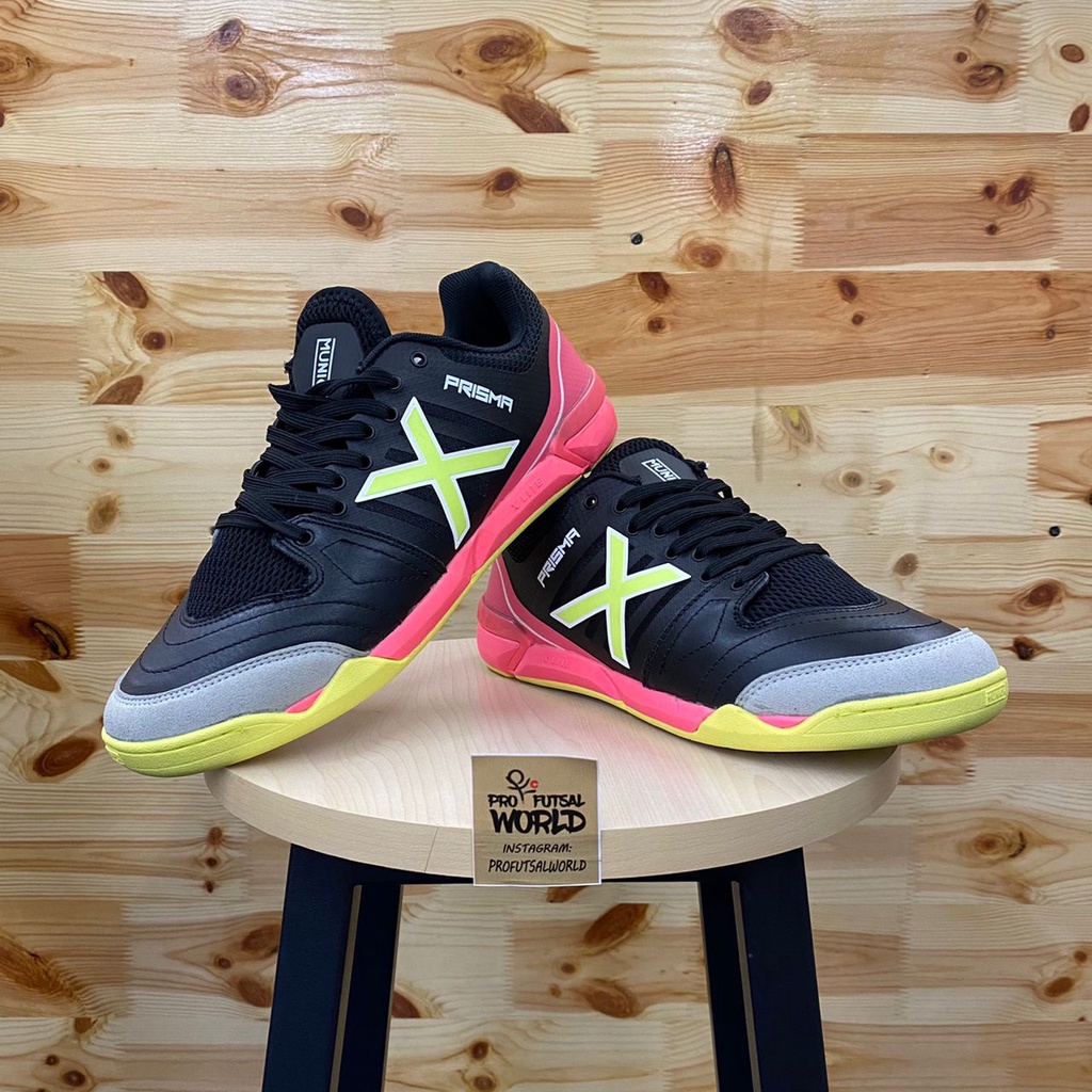 MUNICH PRISMA 11 BLACK PINK KASUT FUTSAL SHOE (100% ORIGINAL & READY ...