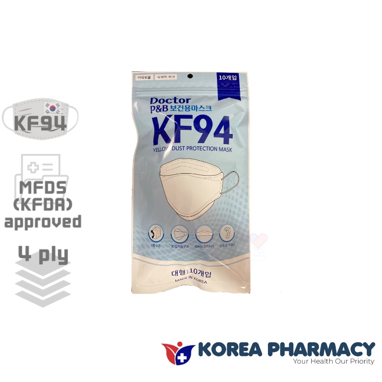 DOCTOR P&B KF94 Health face Mask PNB 10pcs four thickened certified by Ministry of Food and Drug Saf