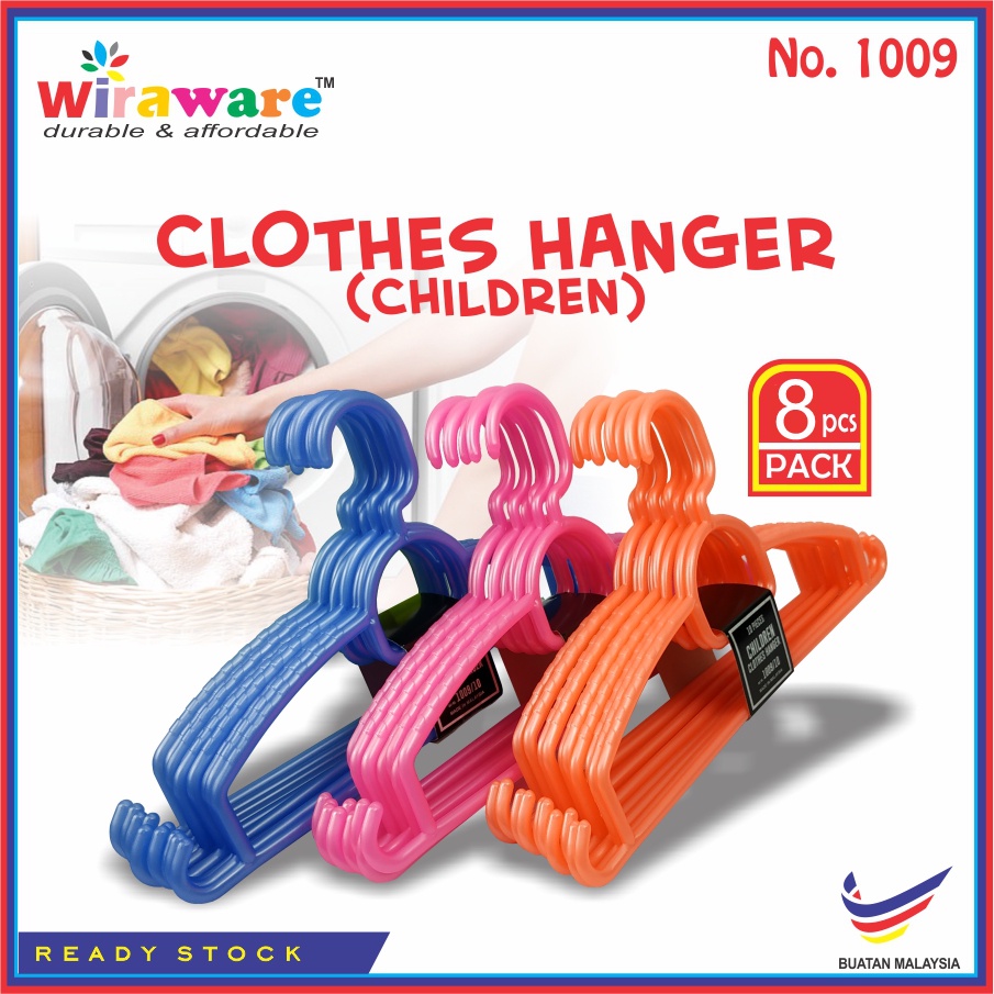 Pack Of 8 Children's Plastic Hangers