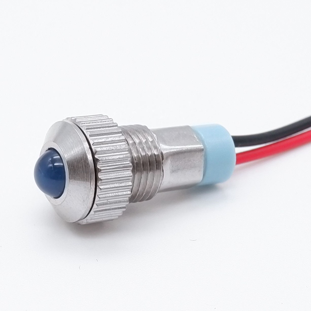 Metal Indicator Lights 8mm with Wire 12V 24V 220v Indication Signal ...