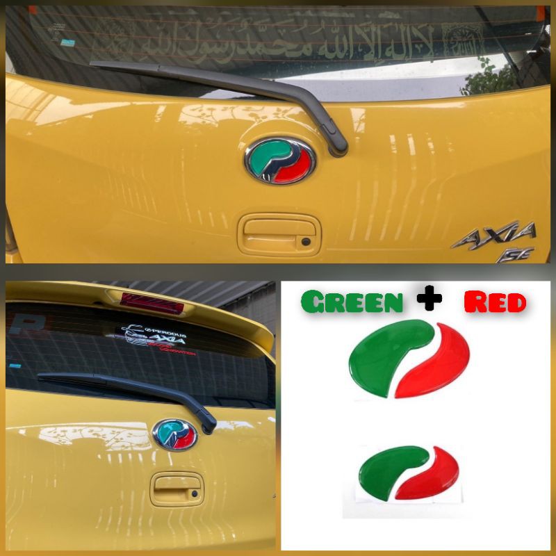 PERODUA LOGO 2PCS REFLECTOR PERODUA STICKER EMBLEM FRONT & REAR Myvi