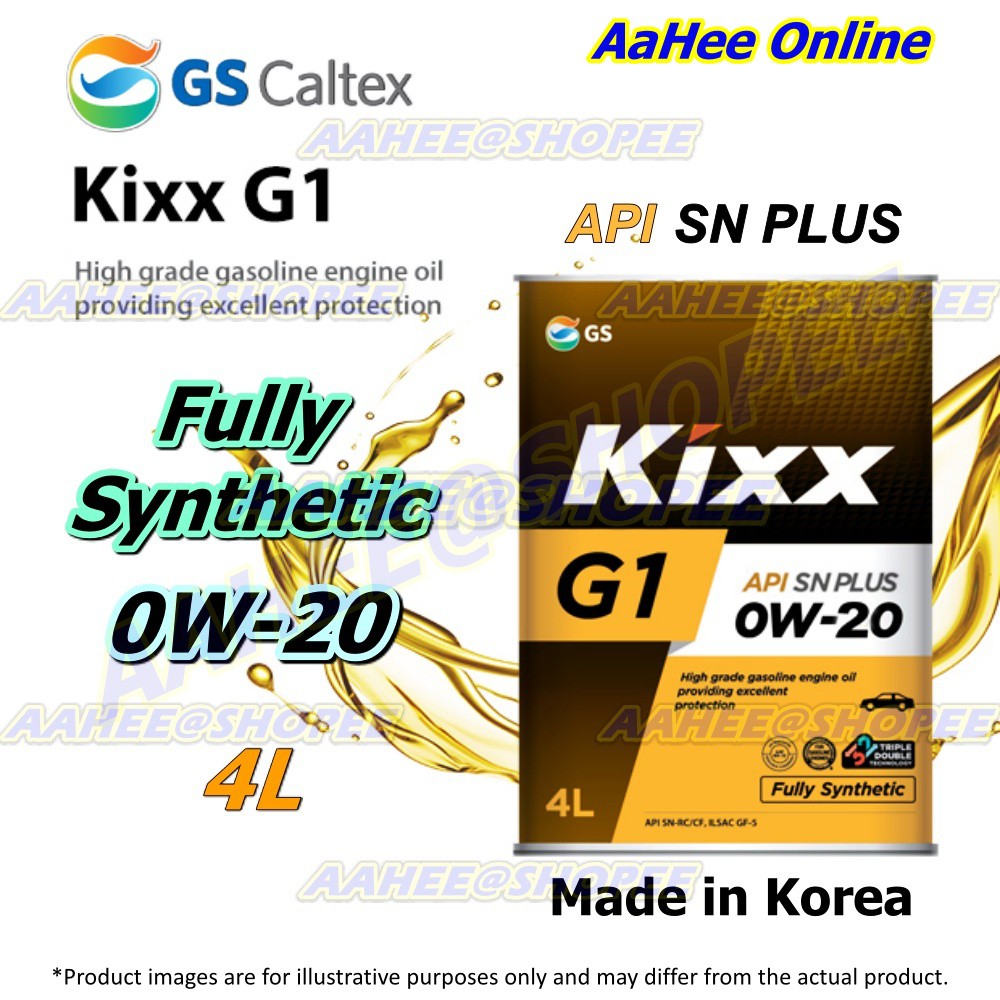 Kixx G1 XTeer 0W-20 4L Fully Synthetic SN PLUS Engine Oil KOREA 0W20 ...