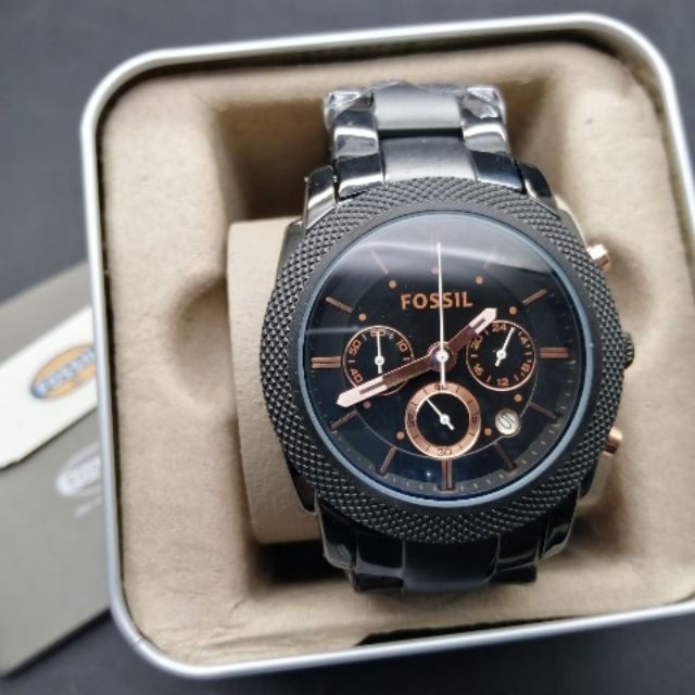 Fossil black and discount gold