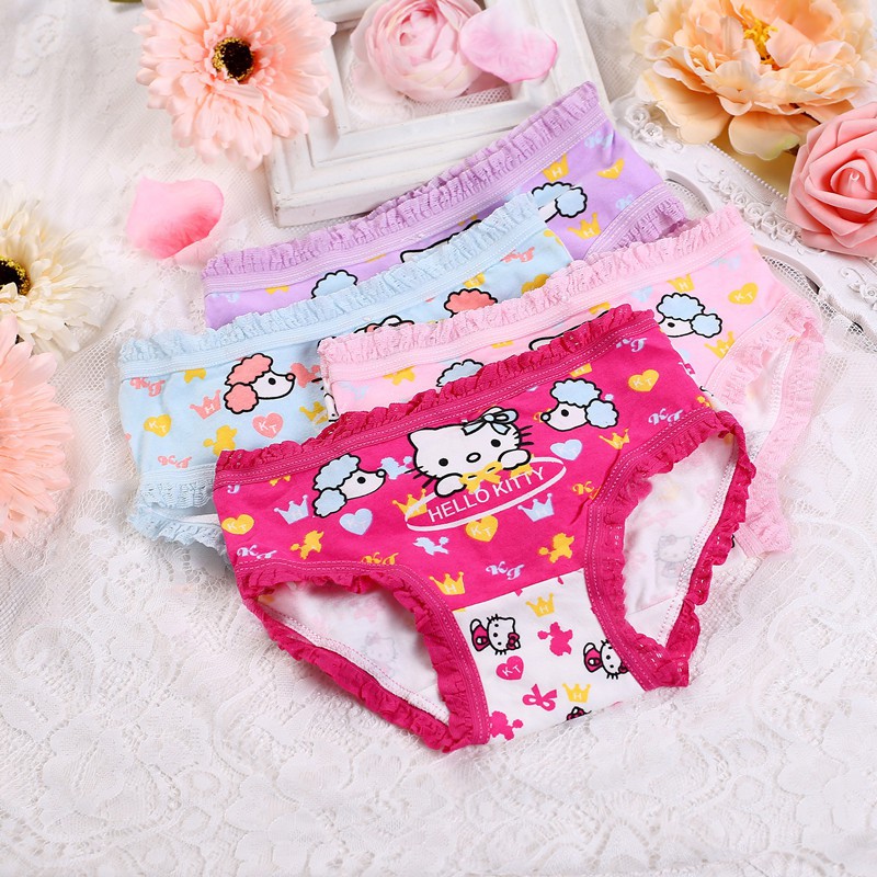 DMiya】2-10Y Hello kitty Random Color Underwear Kids Girls Cartoon