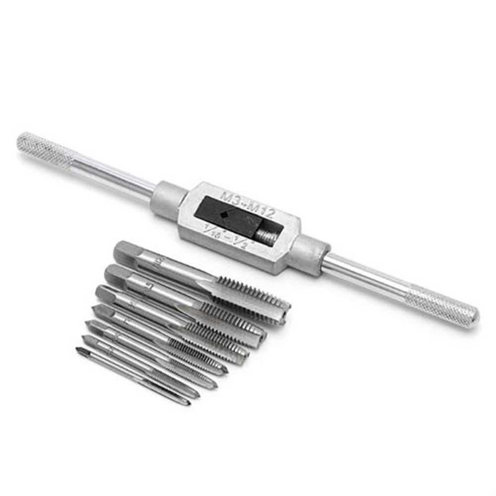 8pcs Thread Metric Machine Hand Screw Thread Plug Taps Set M3 M4 M5 M6 ...