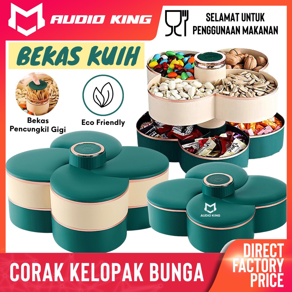 Rotating Candy Box Bekas Kuih Raya Set Nordic Style Balang Kuih Raya ...
