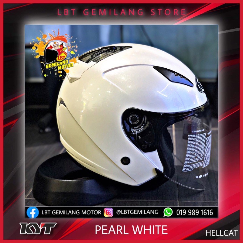 KYT Helmets Hellcat [PEARL WHITE] Shopee Malaysia