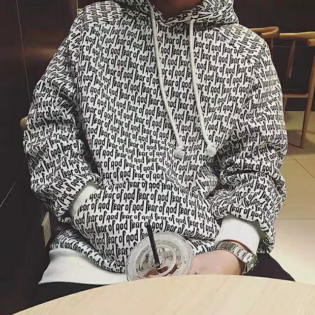 FOG All Over Print Hoodie Shopee Malaysia