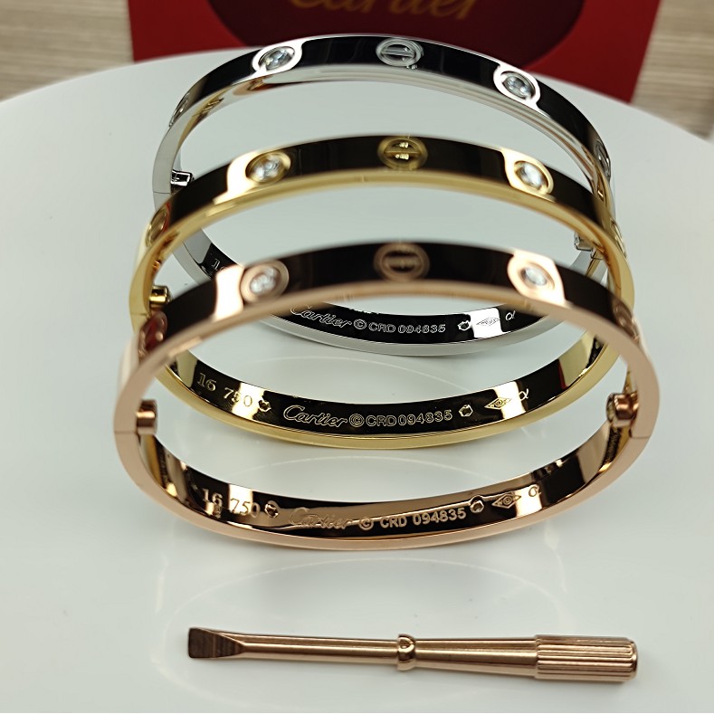 Cartier LOVE BRACELET 4 DIAMONDS with a Screwdriver Can Choose Box Shopee Malaysia
