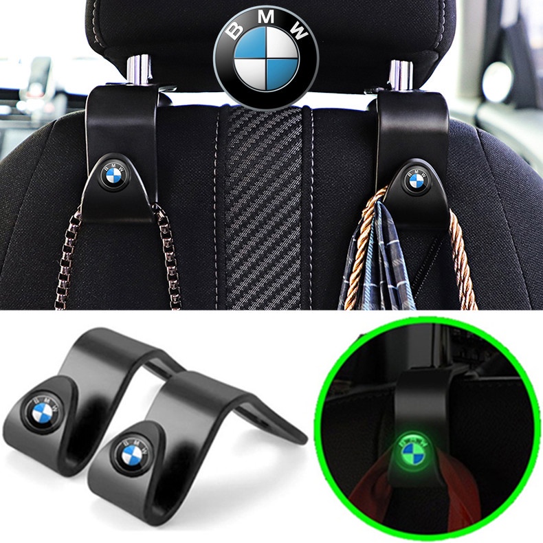 [ BMW ] Car Luminous Multifunctional Hooks Auto Logo Hidden Seat Rear ...
