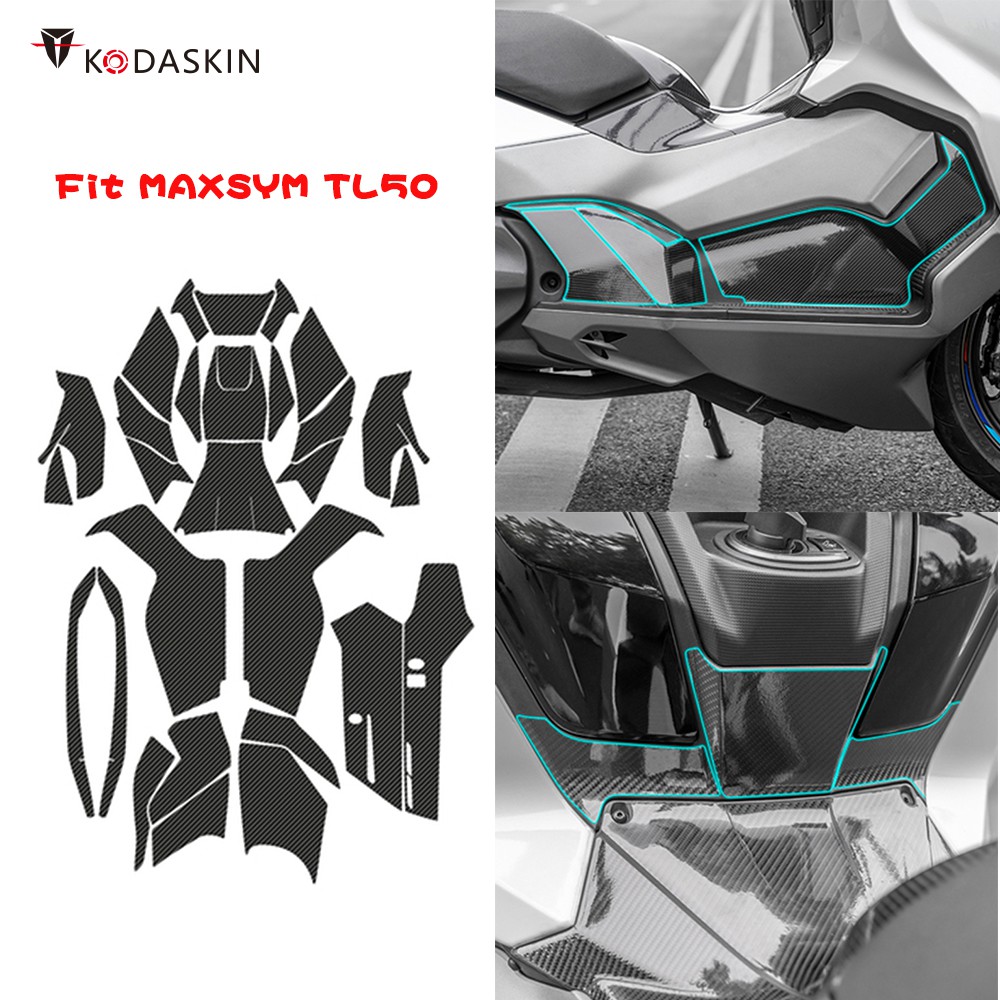 KODASKIN TL500 Carbon Fiber Motorcycle Body Sticker Tank Cap Protection ...